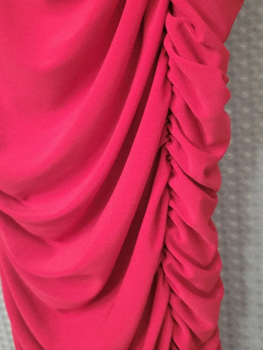 Red Ruched Mini Dress - Picture 3 of 3